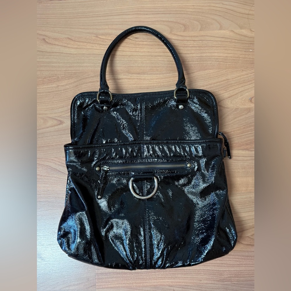 Hayden-Harnett patent leather tote